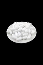 11x20 mm Silindir Şeklinde Beyaz Plastik Boncuk Takı Malzemesi 4 mm (10 Adet)