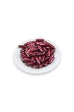 12 Mm Arpa Koyu Bordo (22X6 MM) Ahşap Boncuk 35 gr (70 ADET)