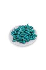 12 Mm Arpa Petrol Mavisi (22X6 MM) Ahşap Boncuk 35 gr (70 ADET)