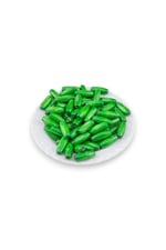 12 Mm Arpa Şeritli Türbe Yeşili (22X6 MM) Ahşap Boncuk 35 gr (70 ADET)