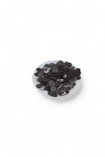 12 mm Koyu Gri Ortadan Delikli Pirinç Metal Pul Payet (30 Gr 60 Adet)