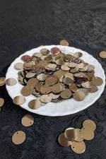 12 mm Soft Gold Yandan Delikli Pul Payet 25 Gram (Tülbent, Oya, Havlu Malzemesi)
