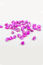 13x15 mm Yamuk Model Fuşya Doğal Taş Boncuk Takı, Aksesuar Malzeme (20 Adet)