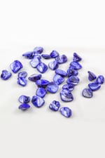 13x15 mm Yamuk Model Lacivert Doğal Taş Boncuk Takı, Aksesuar Malzeme (20 Adet)
