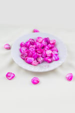 13x15 mm Yamuk Model Pembe Doğal Taş Boncuk Takı, Aksesuar Malzeme (20 Adet)