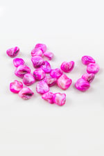 13x15 mm Yamuk Model Pembe Doğal Taş Boncuk Takı, Aksesuar Malzeme (20 Adet)