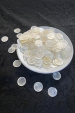 15 mm Yandan Delikli Doğaltaş Çanta Pulu (30 Adet)
