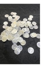 15 mm Yandan Delikli Sedef Boncuk (30 Adet)