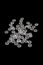 15 mm Yandan Delikli Şeffaf Akrilik Pul Desen Boncuk (11 Adet)