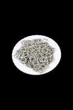 15x3 mm Zamak Yuvarlak Gümüş Halka Taş (100 Adet)