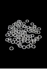 15x3 mm Zamak Yuvarlak Gümüş Halka Taş (100 Adet)