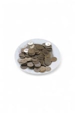 16 mm Eskitme Gold Ortadan Delikli Pirinç Metal Pul Payet (30 Gr 35 Adet)