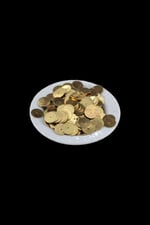 16 mm Gold Ortadan Delikli Metal Pul Payet (30 Gr 35 Adet)