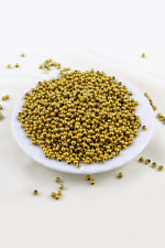 2 Renk Karışık Gold Tonunda 4 mm Plastik İnci Boncuk Aksesuar Malzemesi (25 Gr)