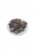 20 mm Eskitme Gümüş Ortadan Delikli Metal Pul Payet (30 Gr 20 Adet)