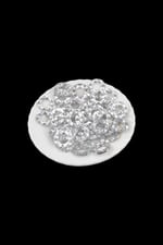 20x5 mm Yuvarlak Gümüş Dikme Taş (100 Adet)