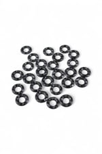 20x5 mm Yuvarlak Halka Desen Siyah Dikme Taş (100 Adet)