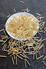 2x20 mm Gold Boru Boncuk 25 Gr