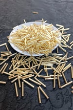 2x20 mm Gold Boru Boncuk 25 Gr