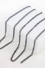 3 mm Siyah Zincir Aksesuar Takı Malzemesi 2 Metre