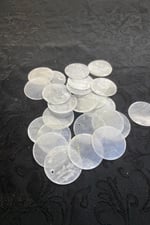 30 mm Yandan Delikli Doğaltaş Çanta Pulu (20 Adet 21 Gram)