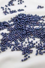 4 mm 2 Renk Koyu Lacivert Plastik İnci Boncuk Aksesuar Takı Malzemesi (25 Gr)