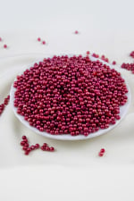 4 mm 2 Renk Parlak Bordomsu Plastik İnci Boncuk Aksesuar Takı Malzemesi (25 Gr)