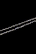 4 mm Açık Bej Piramit Kristal Cam Boncuk 1 Dizi - (85 Adet)