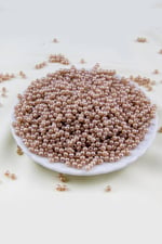 4 mm Açık Bej Tonu Plastik İnci Boncuk Aksesuar Takı Malzemesi (25 Gr)