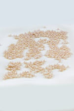 4 mm Açık Bejimsi Ton Plastik İnci Boncuk Aksesuar Takı Malzemesi (25 Gr)