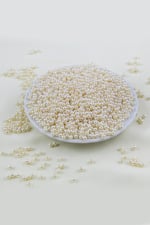 4 mm Açık Kremsi Tonlar Plastik İnci Boncuk Aksesuar Takı Malzemesi (25 Gr)