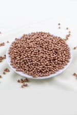 4 mm Açık Parlak Bronz Plastik İnci Boncuk Aksesuar Takı Malzemesi (25 Gr)