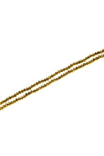 4 mm Altın Sarı Basık Kristal Cam Boncuk 1 Dizi - (110 Adet)