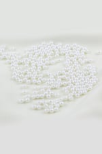 4 mm Beyaz Plastik İnci Boncuk Aksesuar Takı Malzemesi (25 Gr)