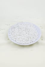 4 mm Beyaz Plastik İnci Boncuk Aksesuar Takı Malzemesi (25 Gr)