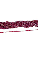 4 mm Bordo Basık Kristal Cam Boncuk 1 Dizi - (110 Adet)