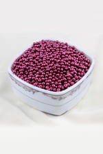 4 mm Bordo Tonunda Cam İnci Boncuk Aksesuar Takı Malzemesi (30 Gr 330 Adet)