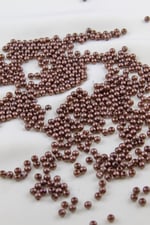 4 mm Bronz Plastik İnci Boncuk Aksesuar Takı Malzemesi (25 Gr)