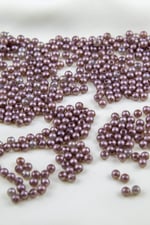 4 mm Çift Renk Karışık Açık Bronz Tonu Plastik İnci Boncuk (25 Gr)
