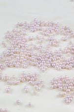 4 mm Çift Renk Karışık Açık Lilamsı Bej Plastik İnci Boncuk Malzemesi (25 Gr)