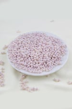 4 mm Çift Renk Karışık Açık Lilamsı Bej Plastik İnci Boncuk Malzemesi (25 Gr)