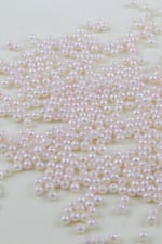 4 mm Çift Renk Karışık Krem Tonlar Plastik İnci Boncuk Malzemesi (25 Gr)