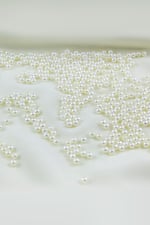4 mm Ekru Plastik İnci Boncuk Aksesuar Takı Malzemesi (25 Gr)