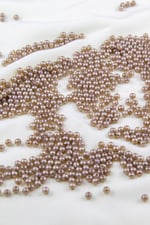 4 mm Grimsi kahve Plastik İnci Boncuk Aksesuar Takı Malzemesi (25 Gr)