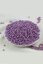 4 mm Grimsi Mor Plastik İnci Boncuk Aksesuar Takı Malzemesi (25 Gr)