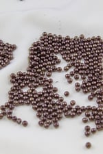 4 mm Güzel Kahve Plastik İnci Boncuk Aksesuar Takı Malzemesi (25 Gr)