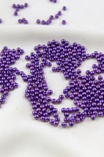 4 mm Güzel Mor Plastik İnci Boncuk Aksesuar Takı Malzemesi (25 Gr)