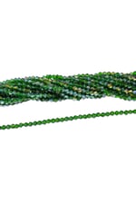 4 mm Haki Yeşili Piramit Kristal Cam Boncuk 1 Dizi - (85 Adet)