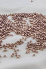 4 mm Kahve Tonu1 Plastik İnci Boncuk Aksesuar Takı Malzemesi (25 Gr)