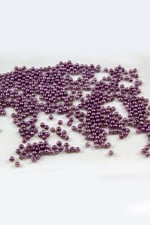 4 mm Kahverengimsi Mor Plastik İnci Boncuk Aksesuar Takı Malzemesi (25 Gr)